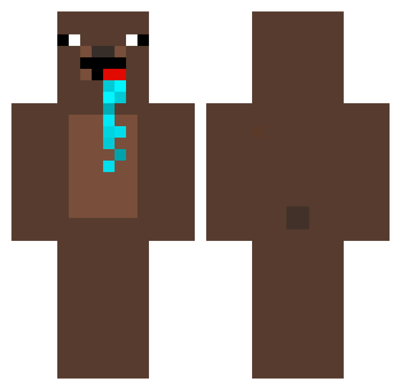 BeruangHaul Minecraft skin, front and back view