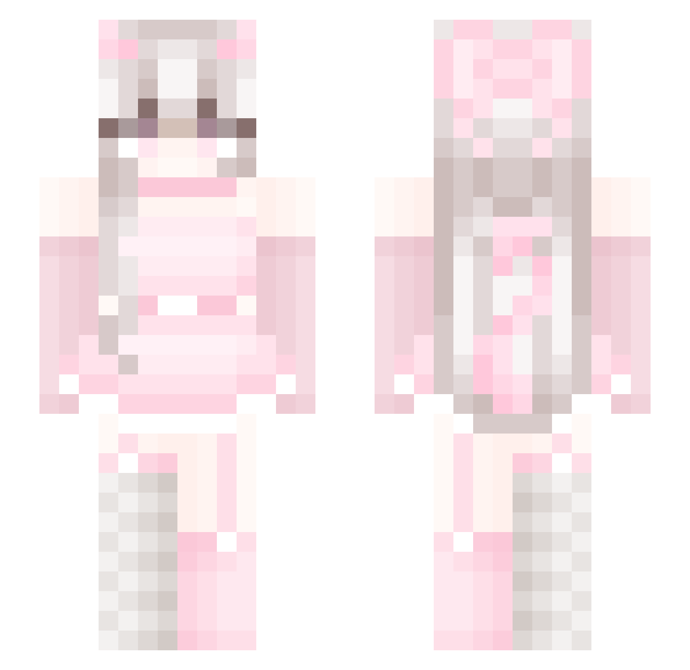 S0HARD Minecraft skin, front and back view