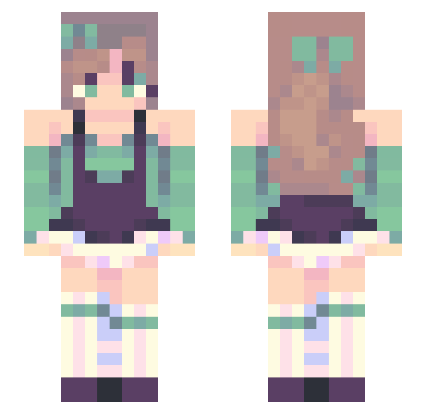 BeanDaLuni1234 Minecraft skin, front and back view