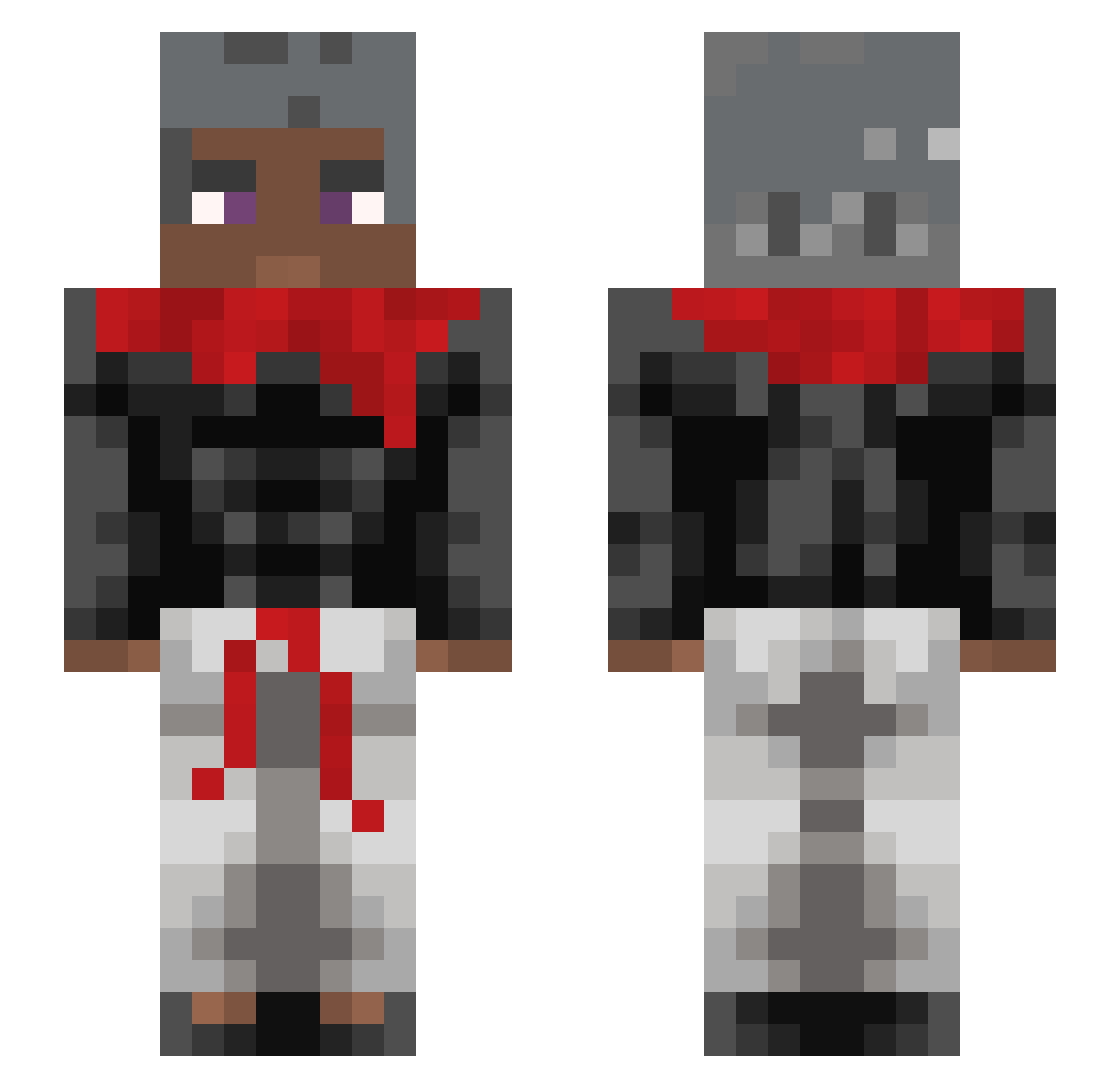 Alfruitso Minecraft skin, front and back view