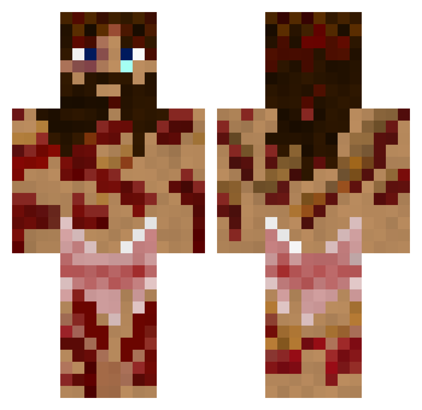 qWolf_86 Minecraft skin, front and back view