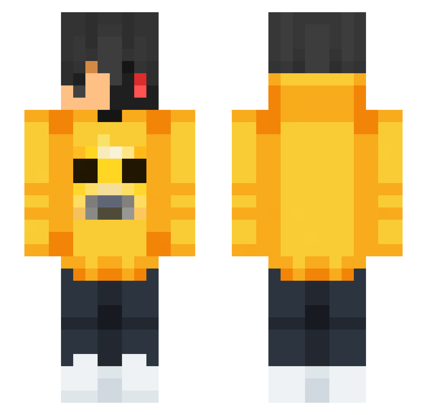 ethob0t Minecraft skin, front and back view