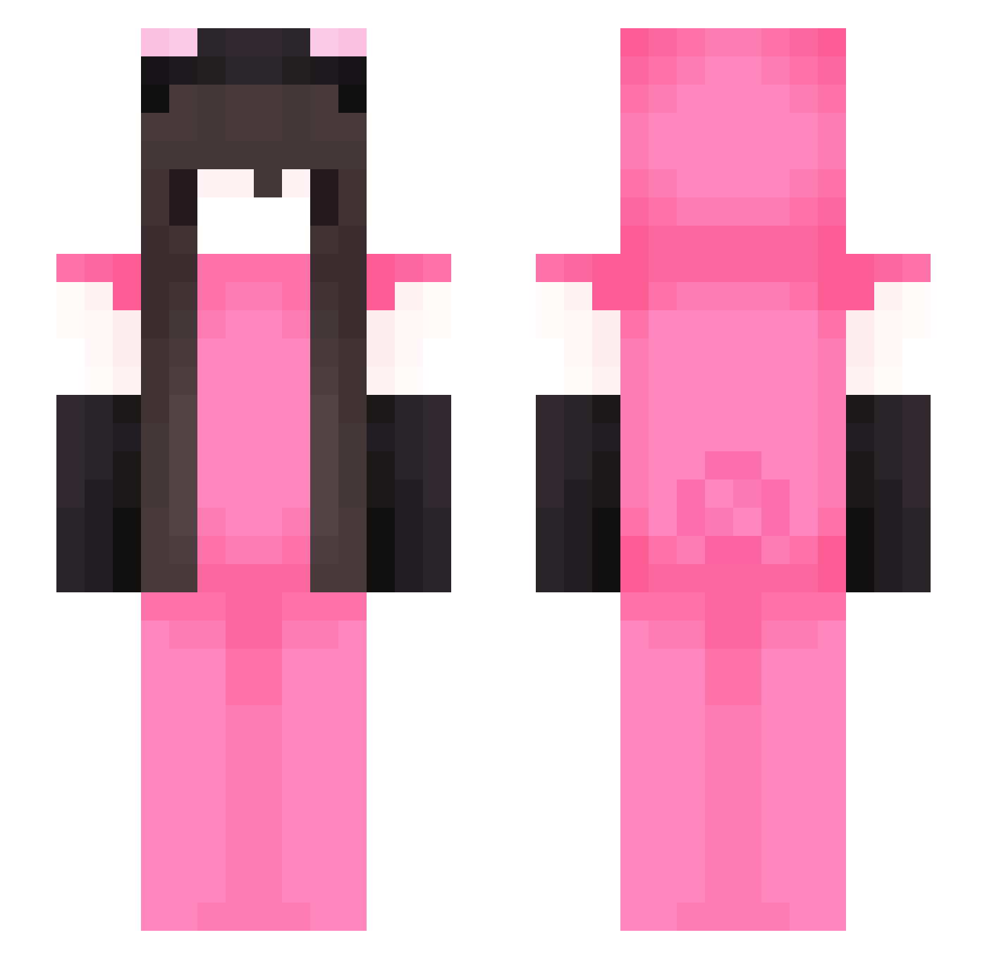 InfiniteRaven16 Minecraft skin, front and back view