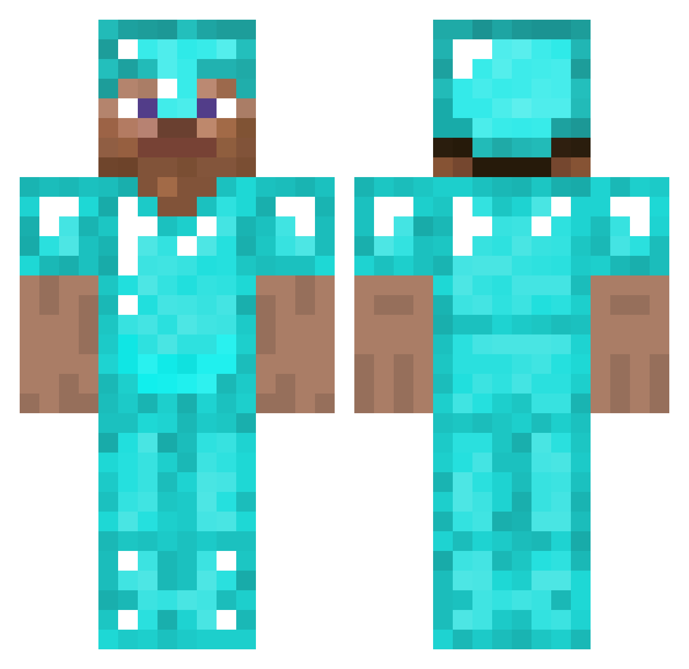 RedOpossum099 Minecraft skin, front and back view