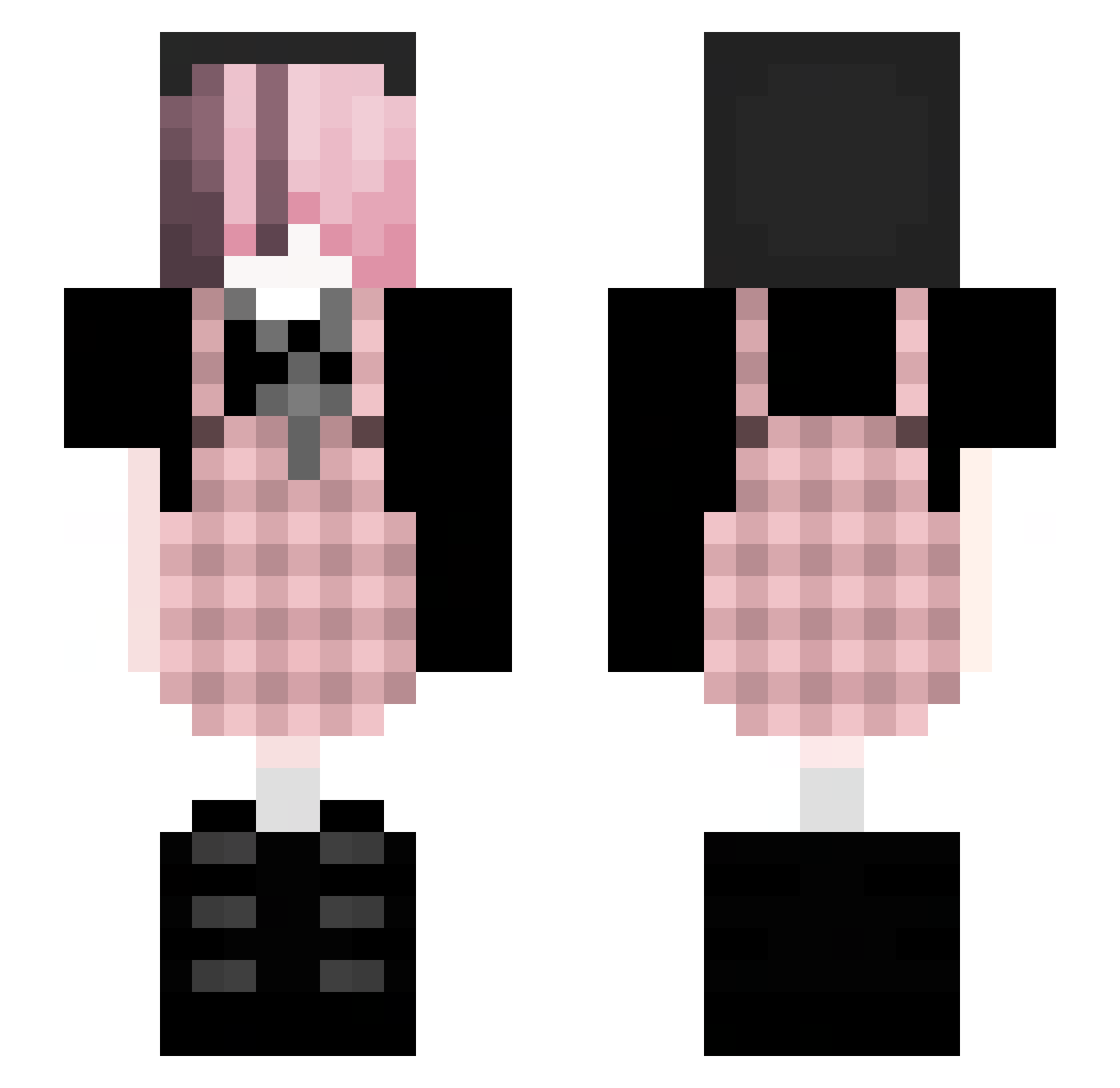 vanowu Minecraft skin, front and back view