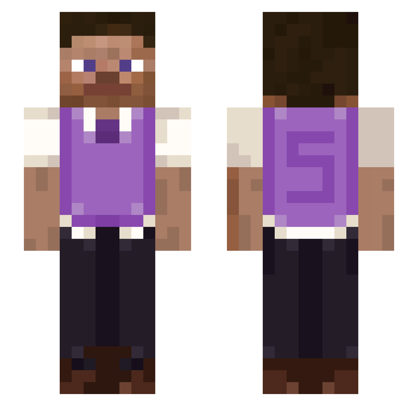 lilmaan23 Minecraft skin, front and back view