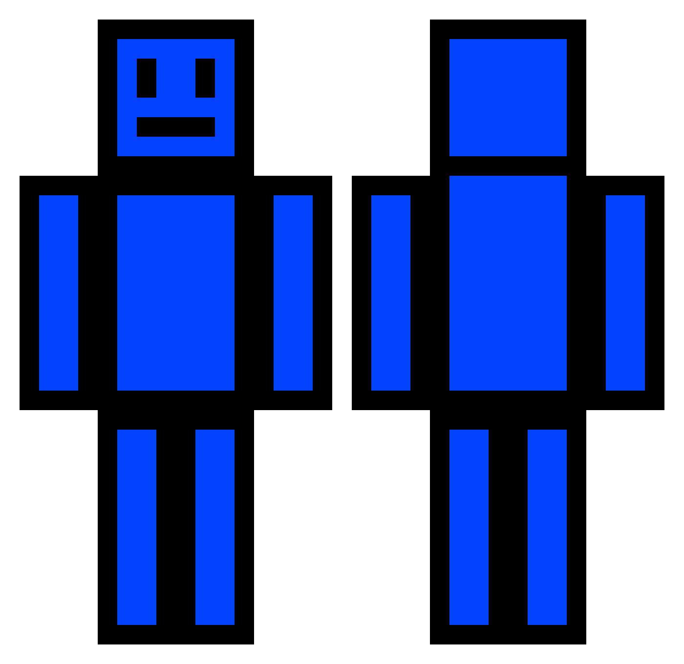 Zuzya_King Minecraft skin, front and back view