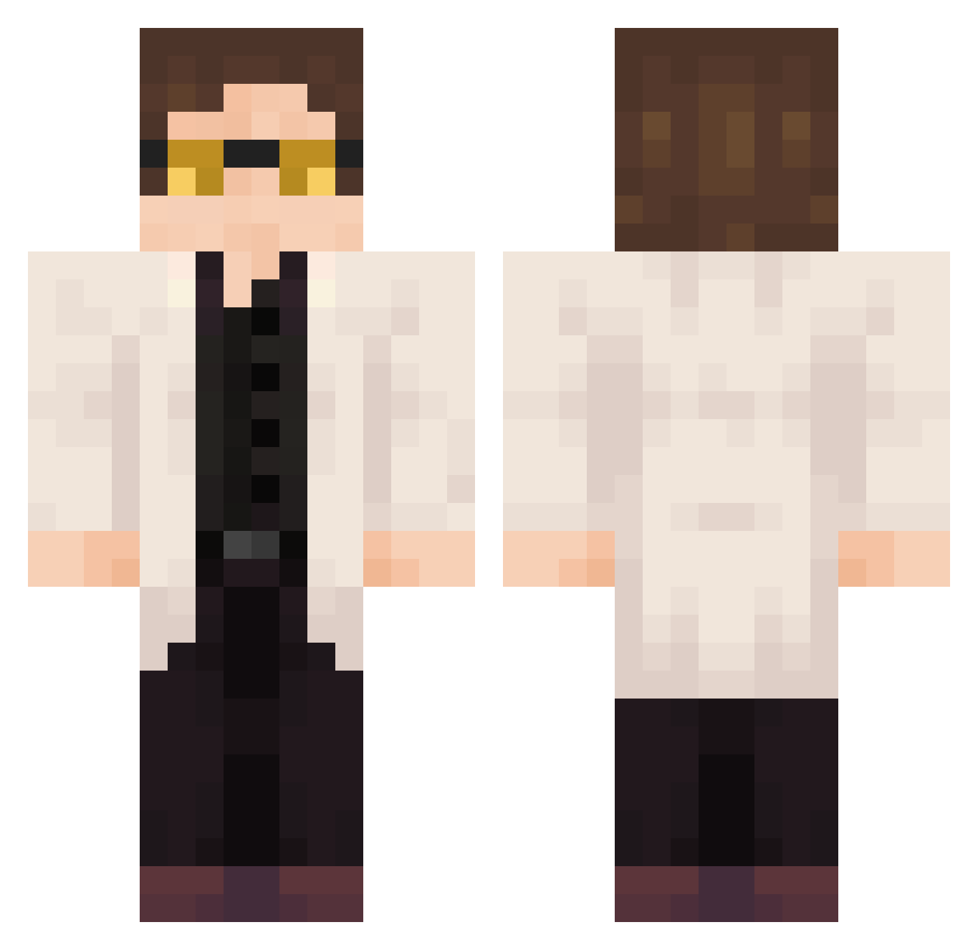 Laf1eur Minecraft skin, front and back view