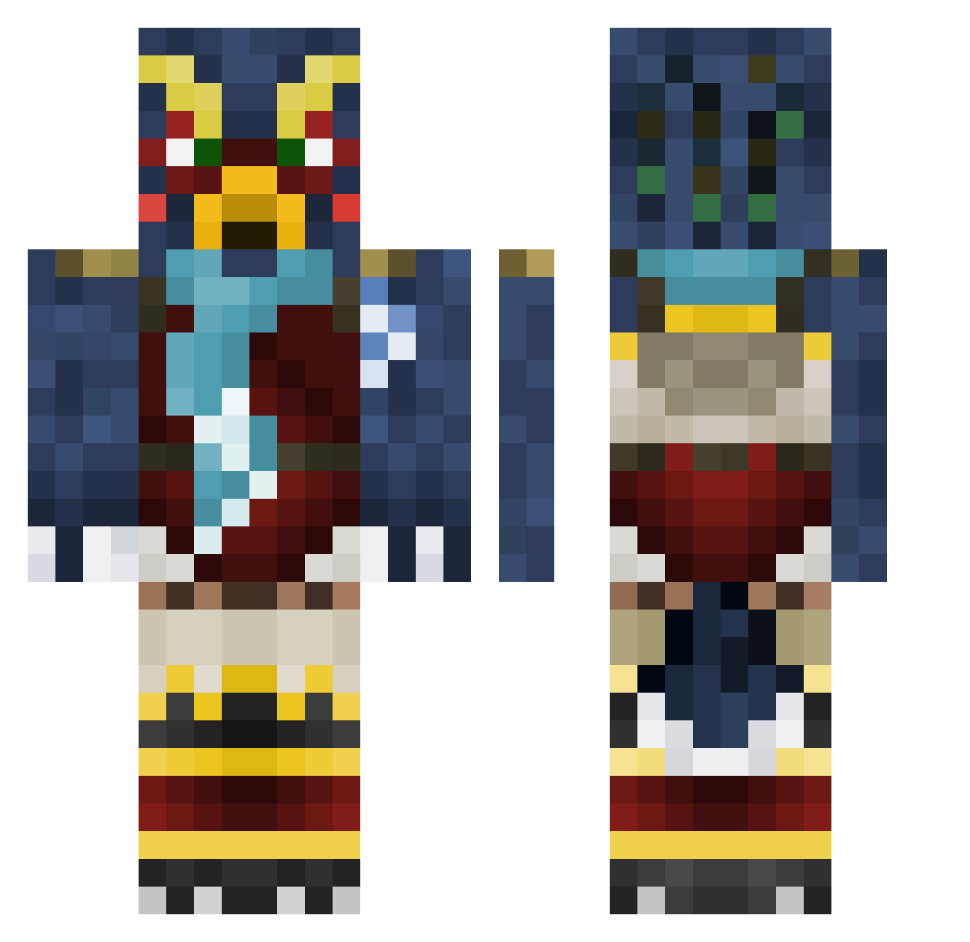 Revali369 Minecraft skin, front and back view
