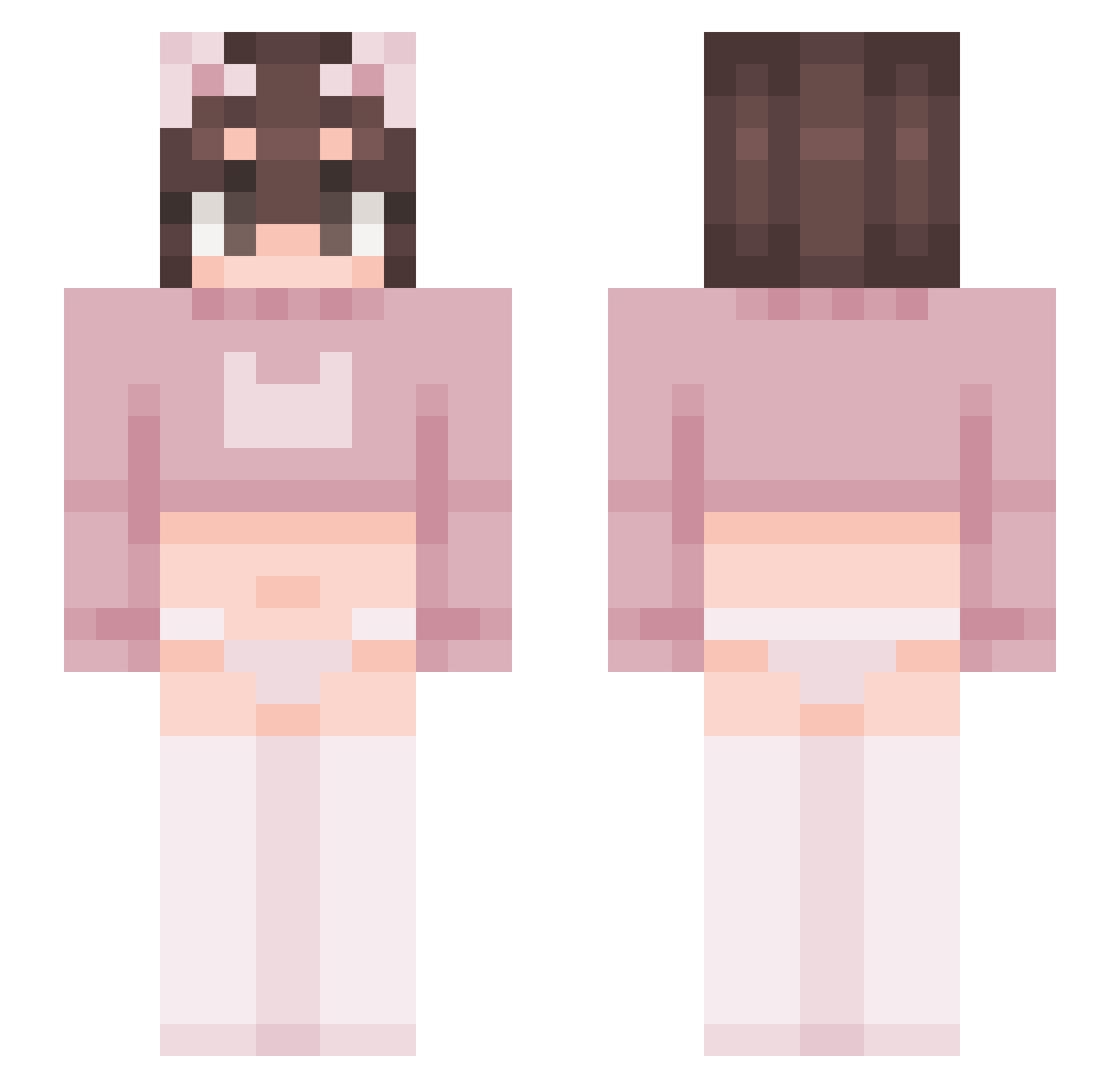 NublarRex Minecraft skin, front and back view