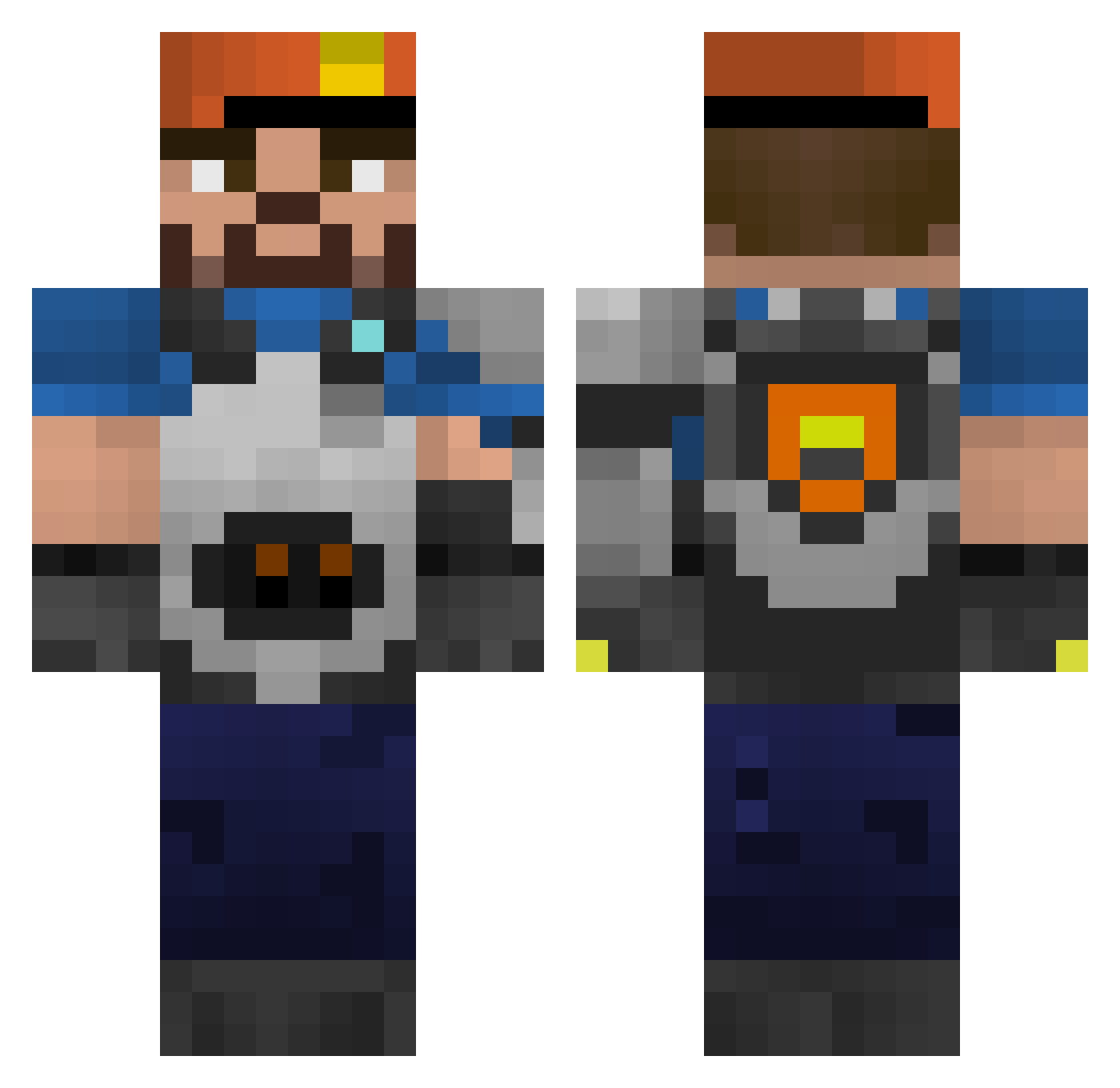 Quaffers Minecraft skin, front and back view