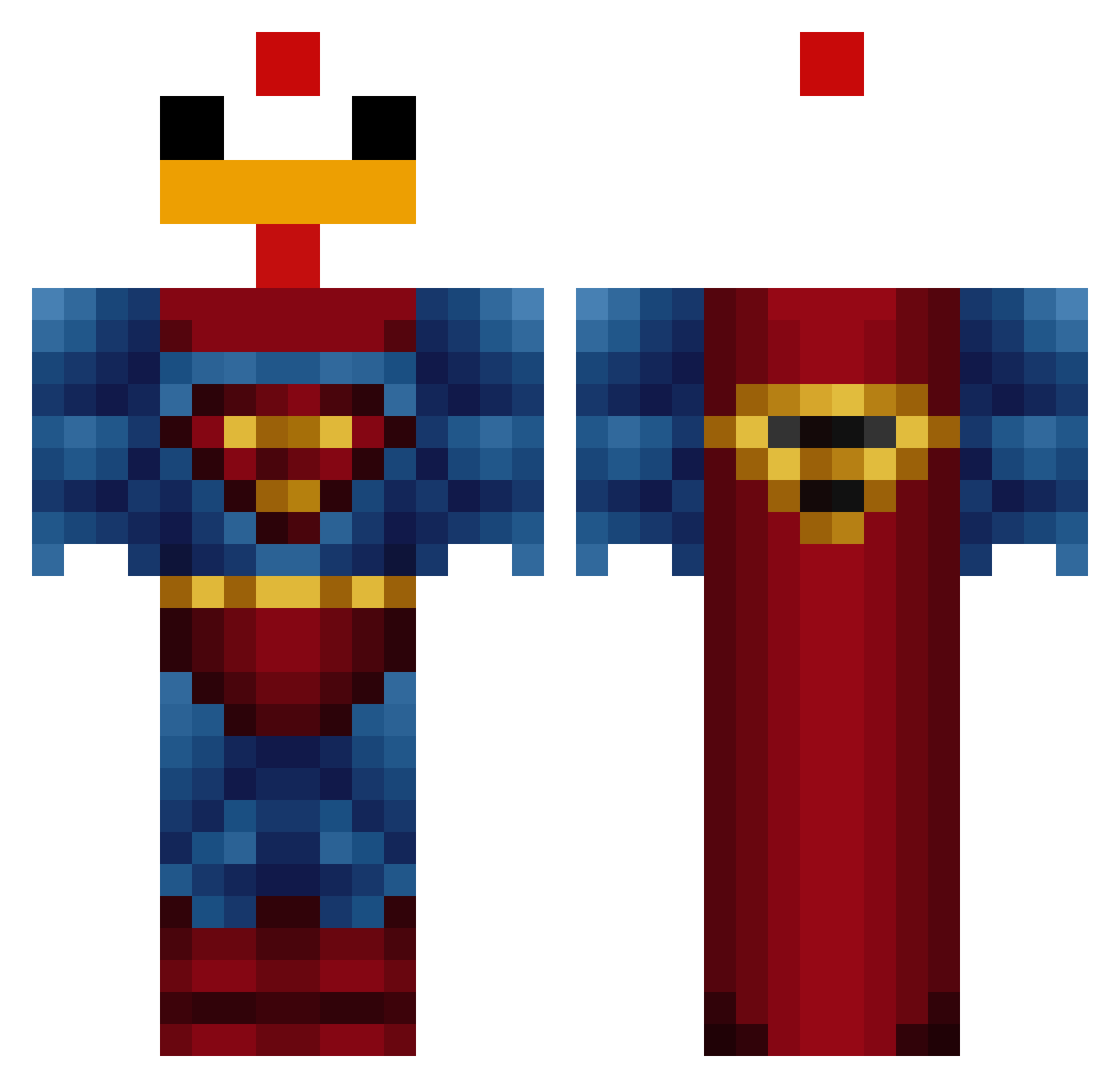 Vairee Minecraft skin, front and back view