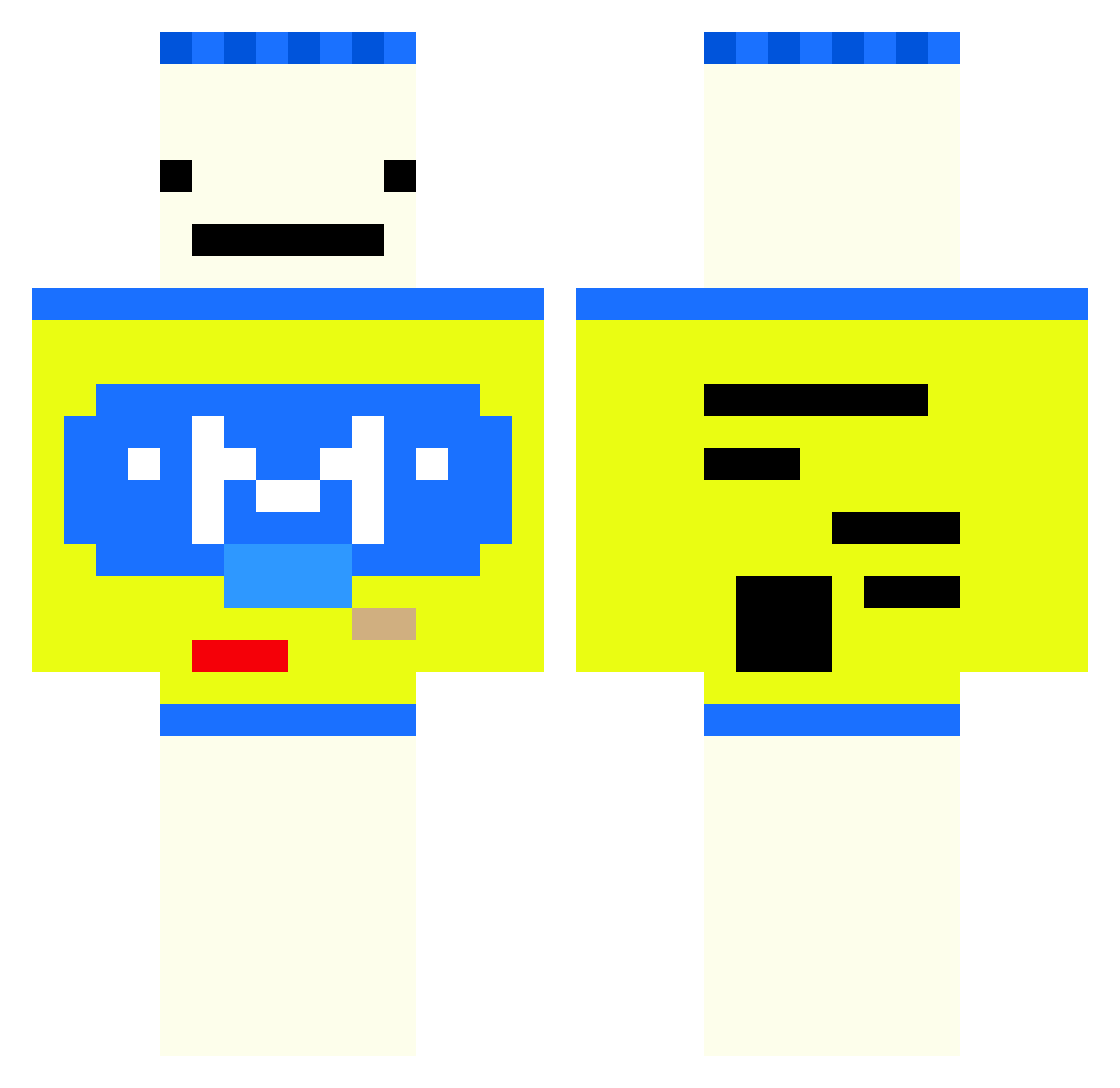Mayo_1nstrument Minecraft skin, front and back view