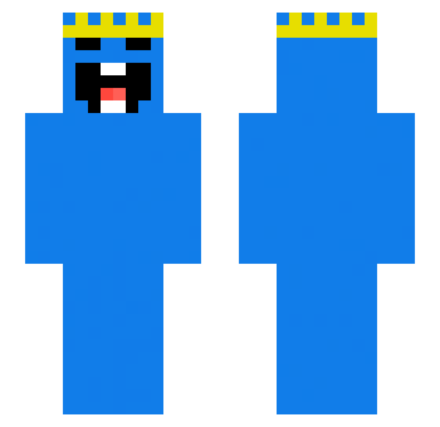 arteklol Minecraft skin, front and back view