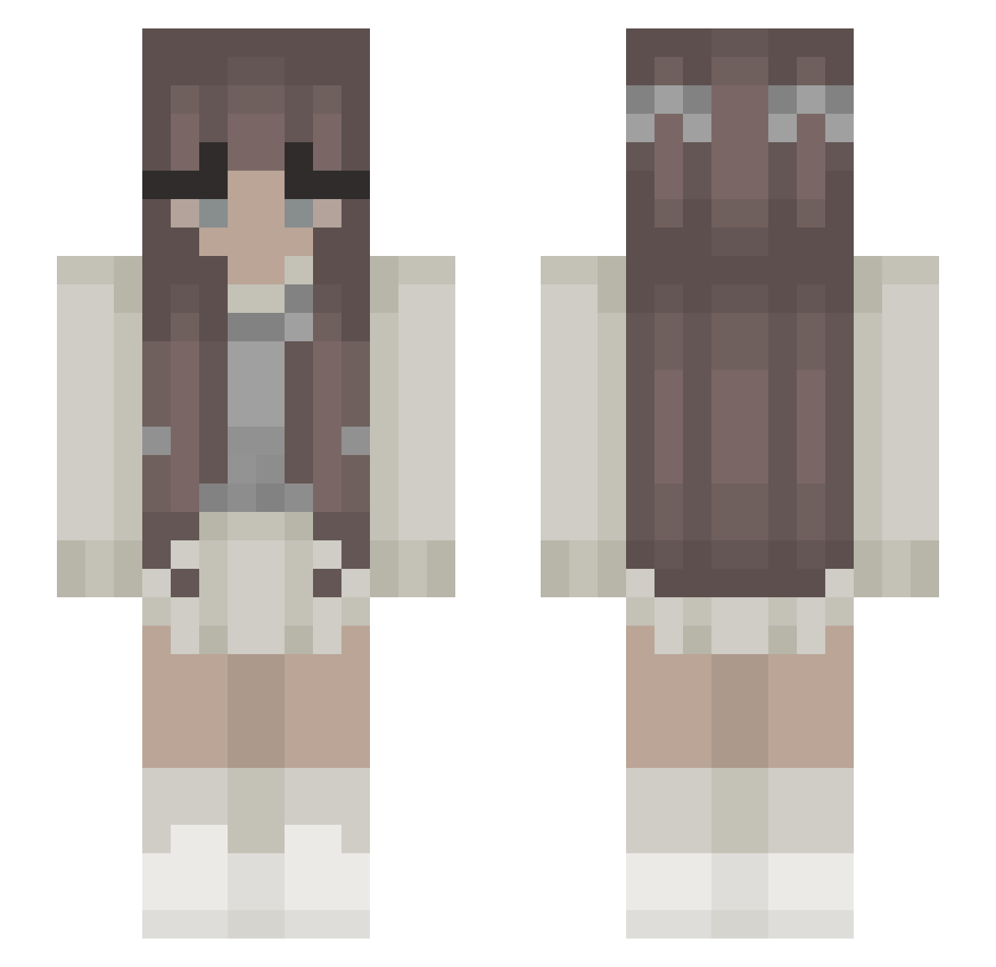 Tirzamisu Minecraft skin, front and back view