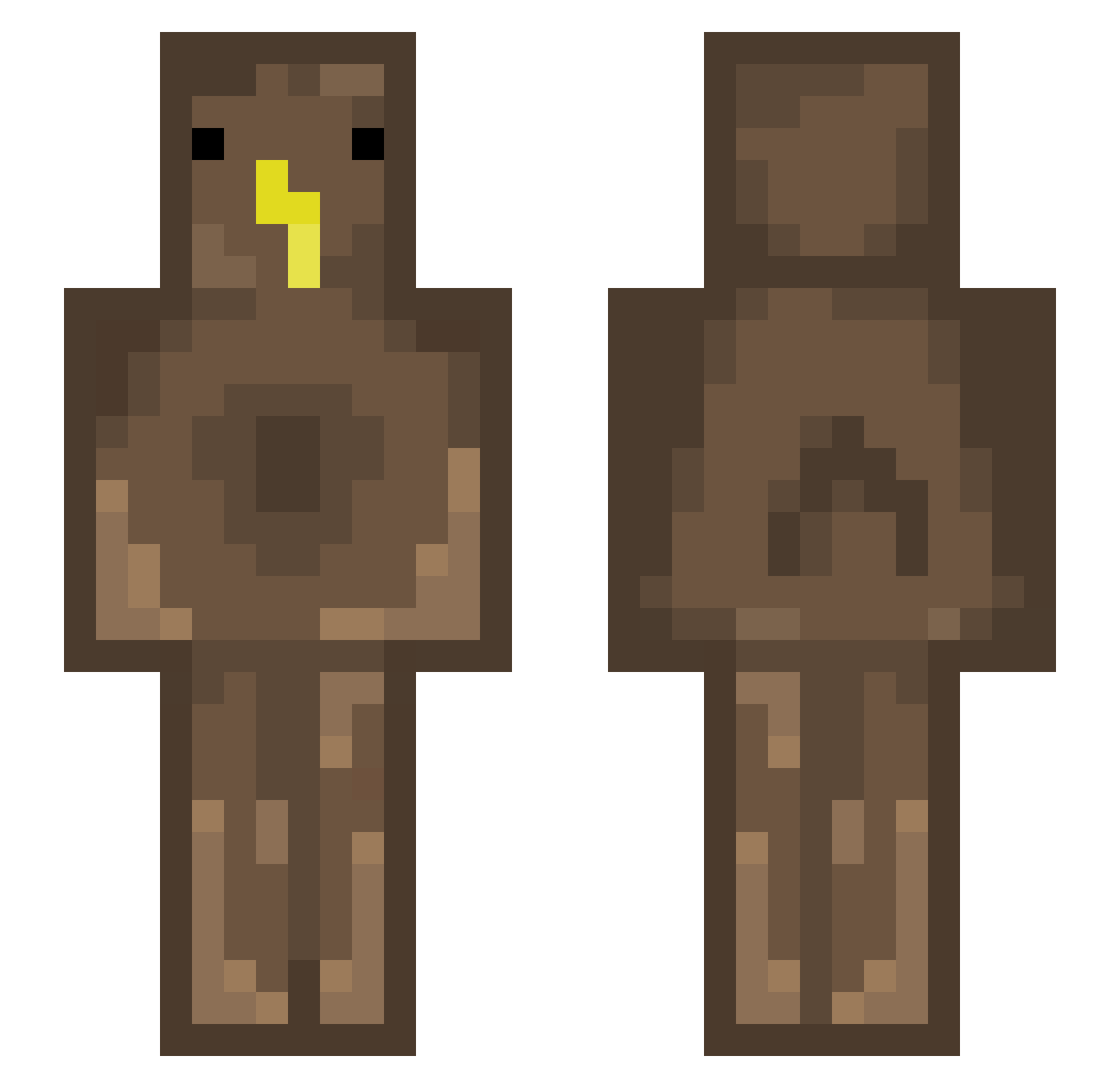 KiwiLiam25 Minecraft skin, front and back view