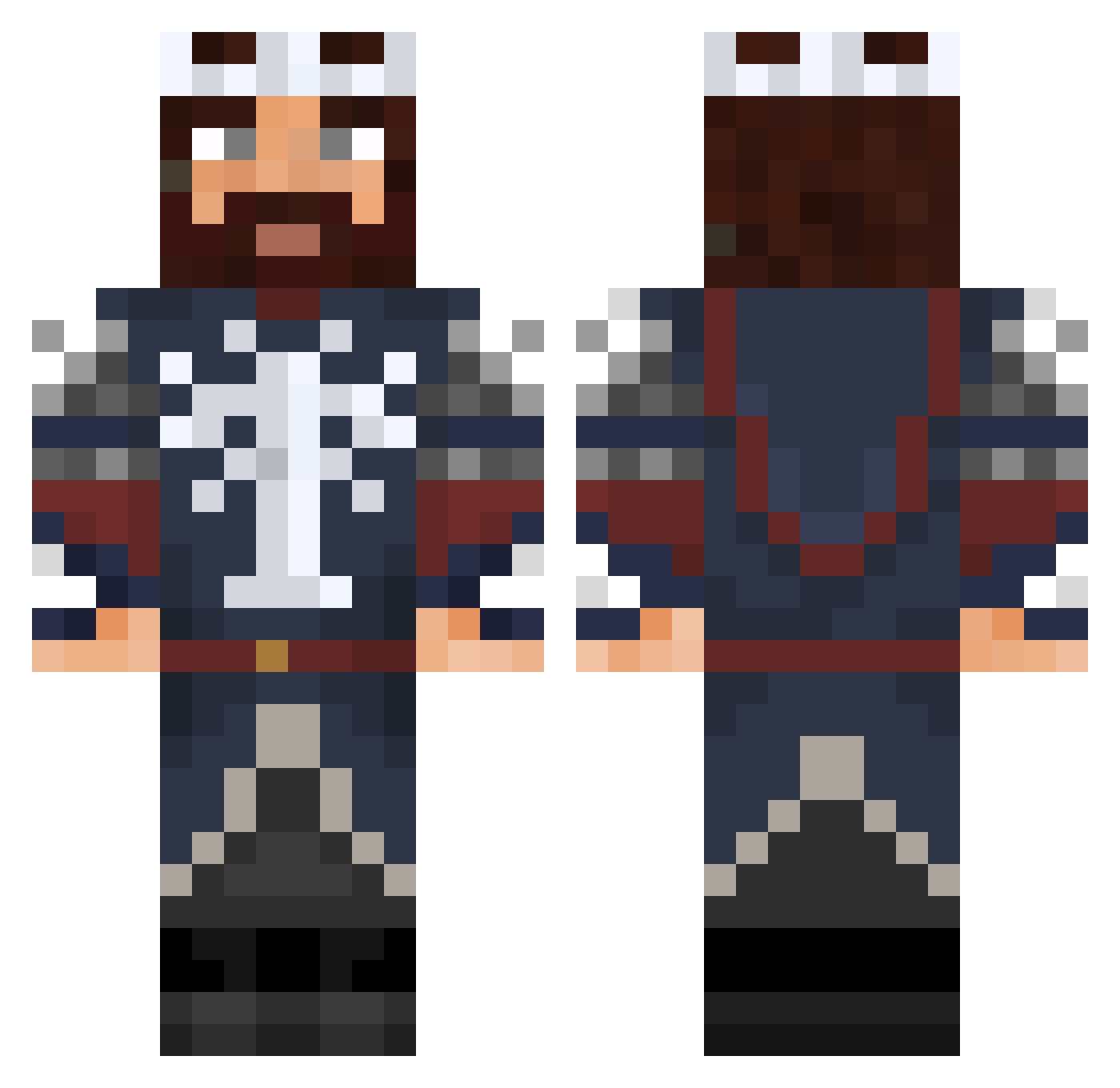 Ajkidz1331 Minecraft skin, front and back view