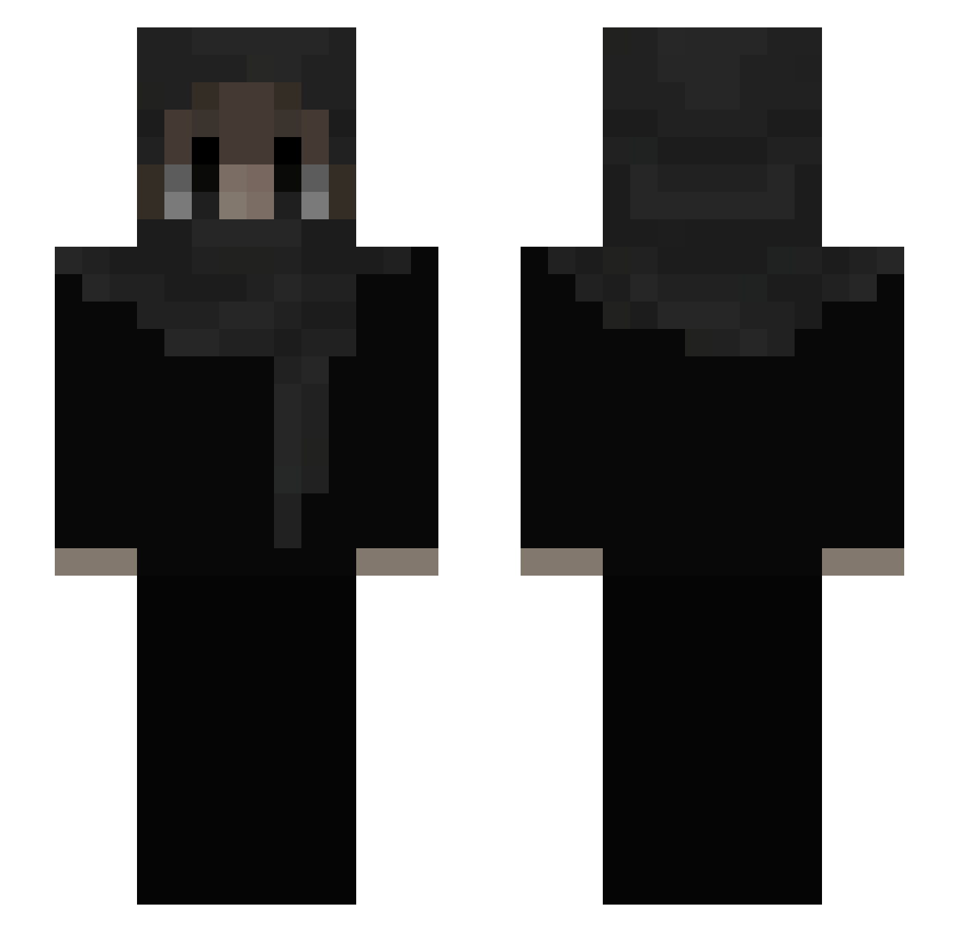 mulgero Minecraft skin, front and back view