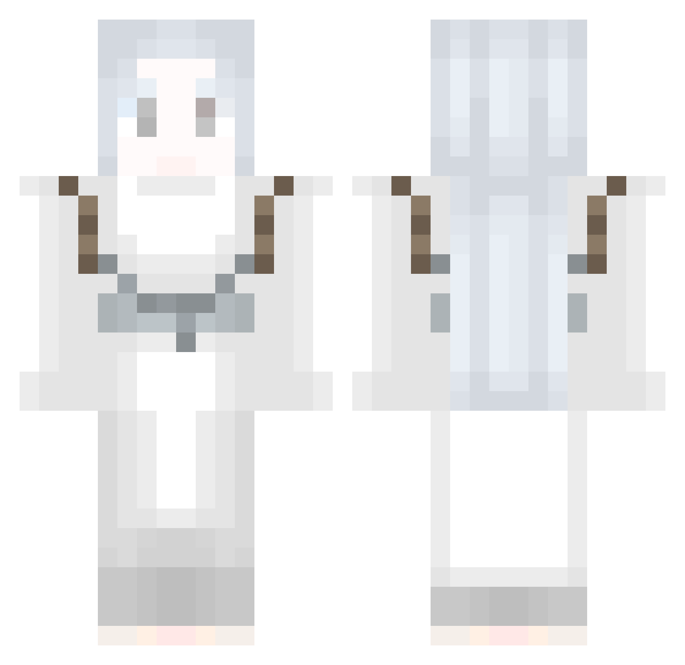 ZoverMC Minecraft skin, front and back view