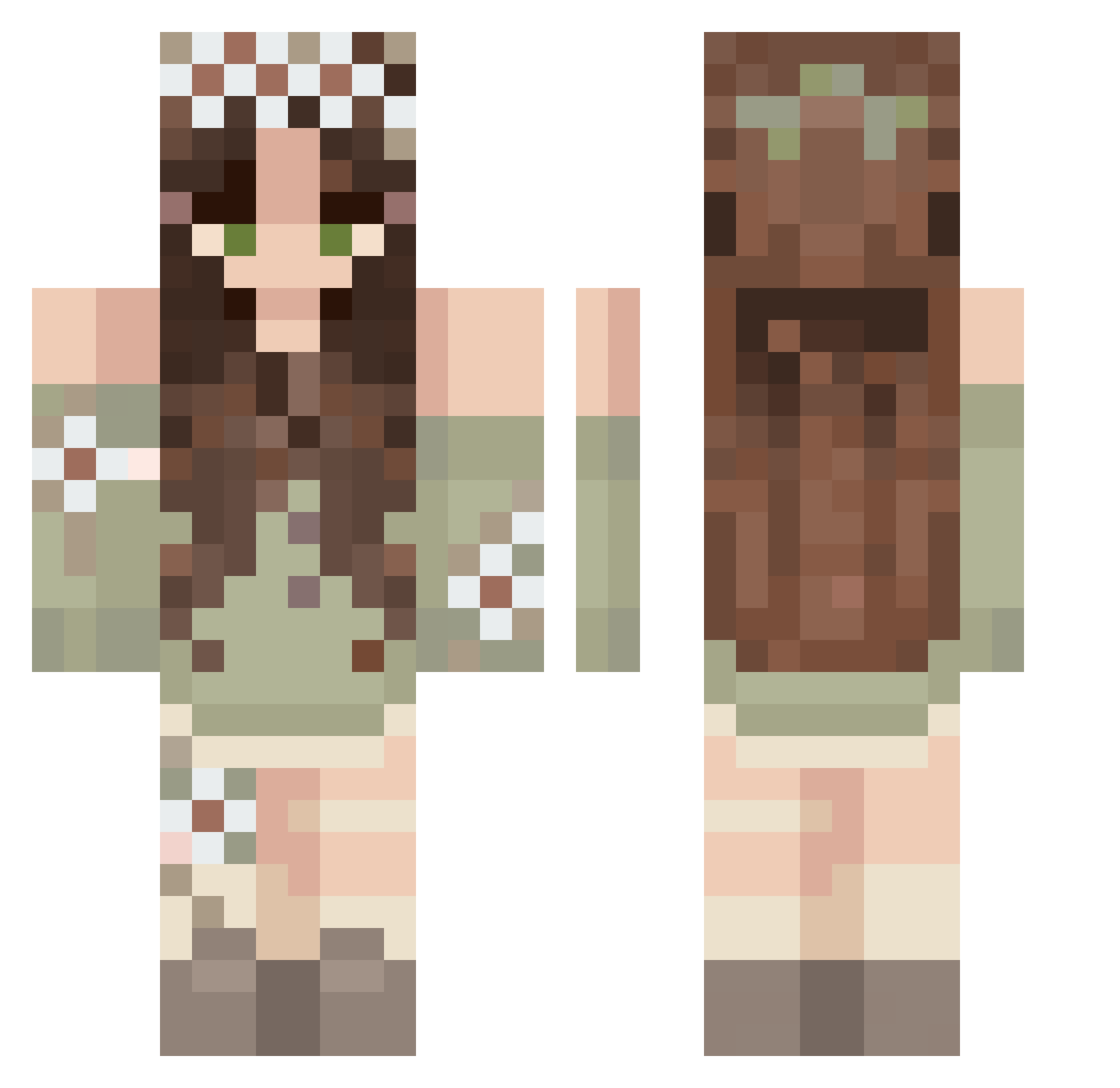 KaiKaiSch Minecraft skin, front and back view