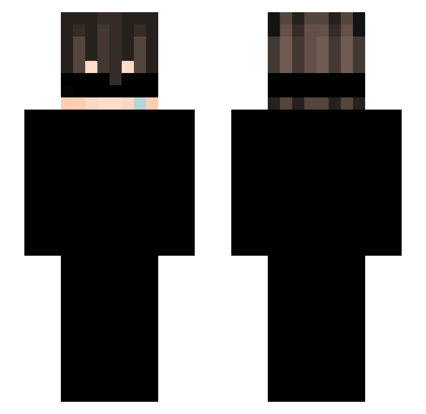 I0Ox Minecraft skin, front and back view