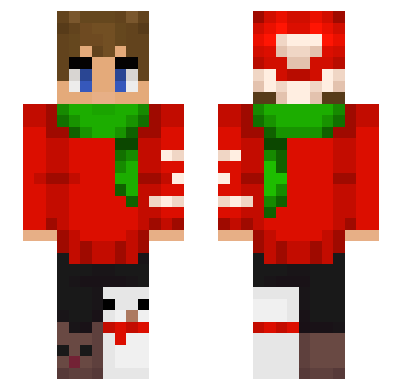 oKizmo Minecraft skin, front and back view