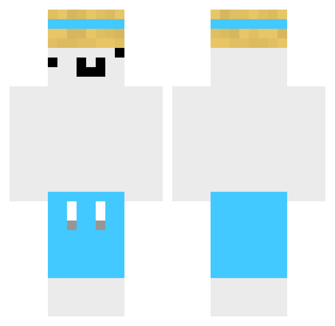 Sanic_09 Minecraft skin, front and back view