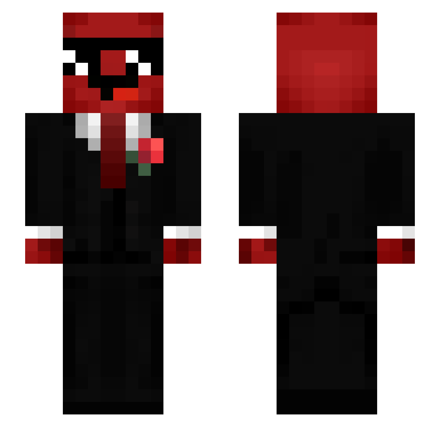 Perser Minecraft skin, front and back view