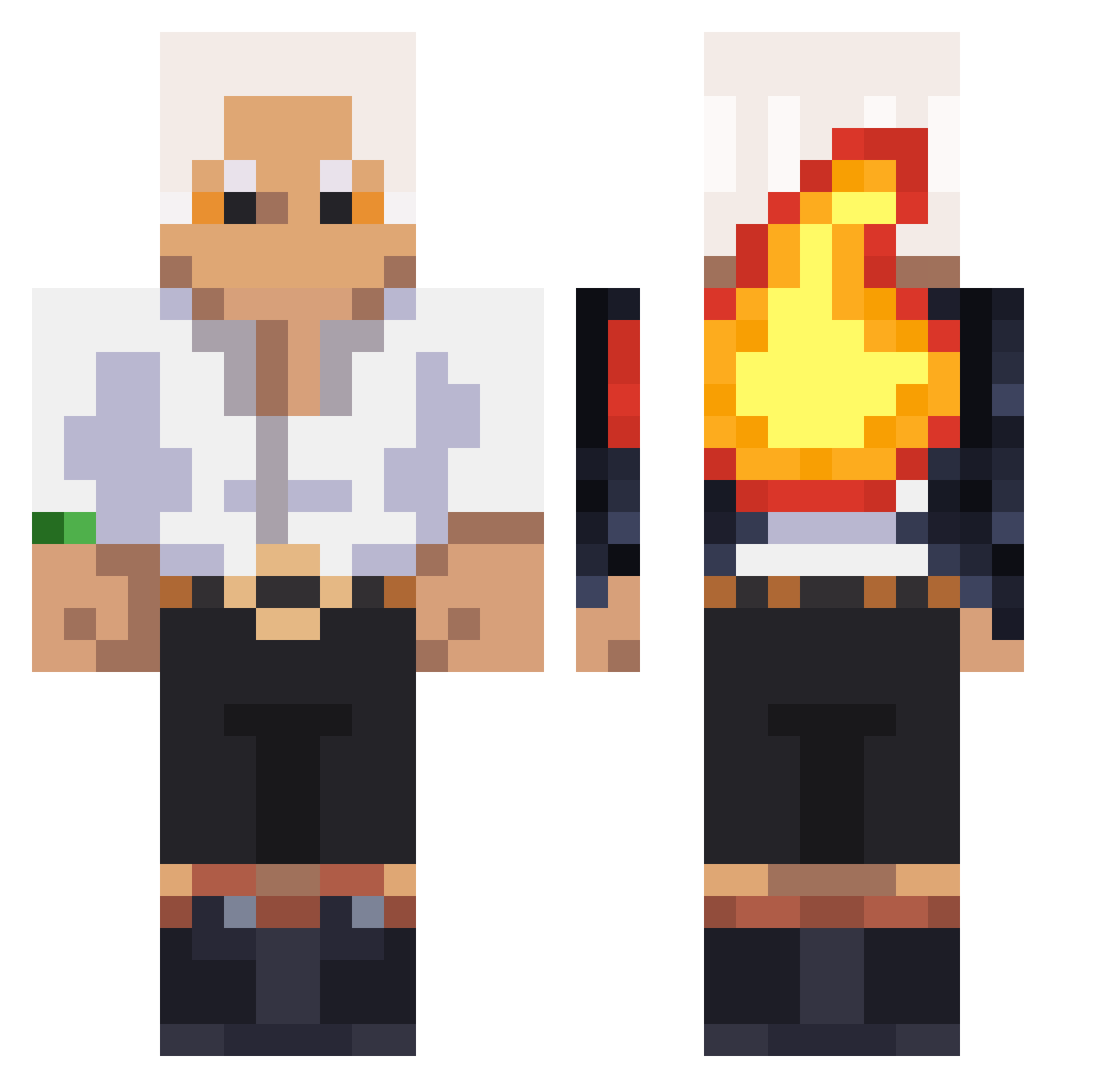 Lip1_ Minecraft skin, front and back view
