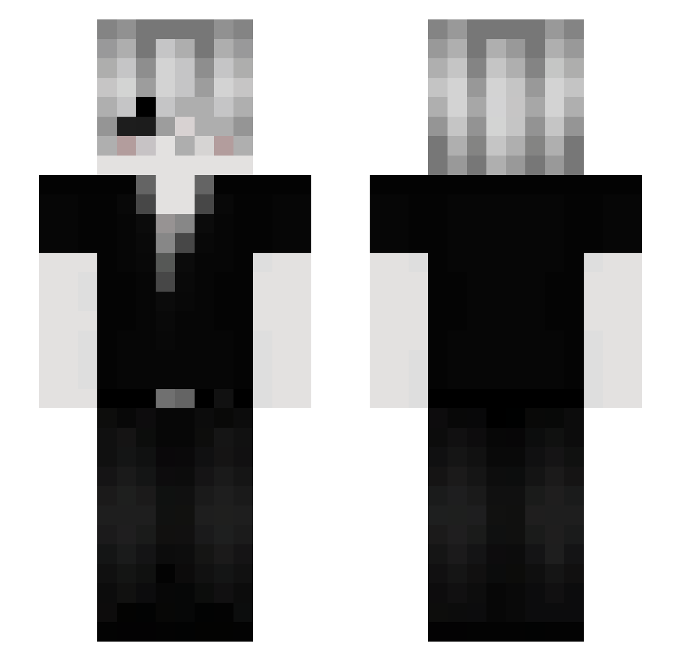 xoxoxxoxx Minecraft skin, front and back view