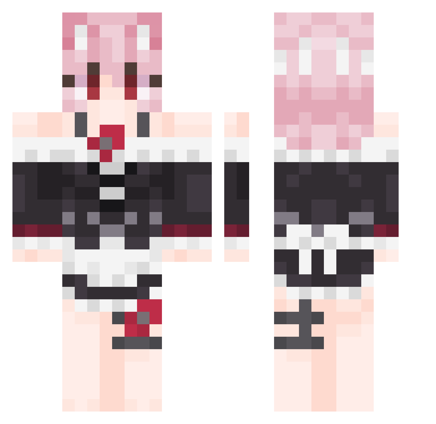 RaduEditz Minecraft skin, front and back view