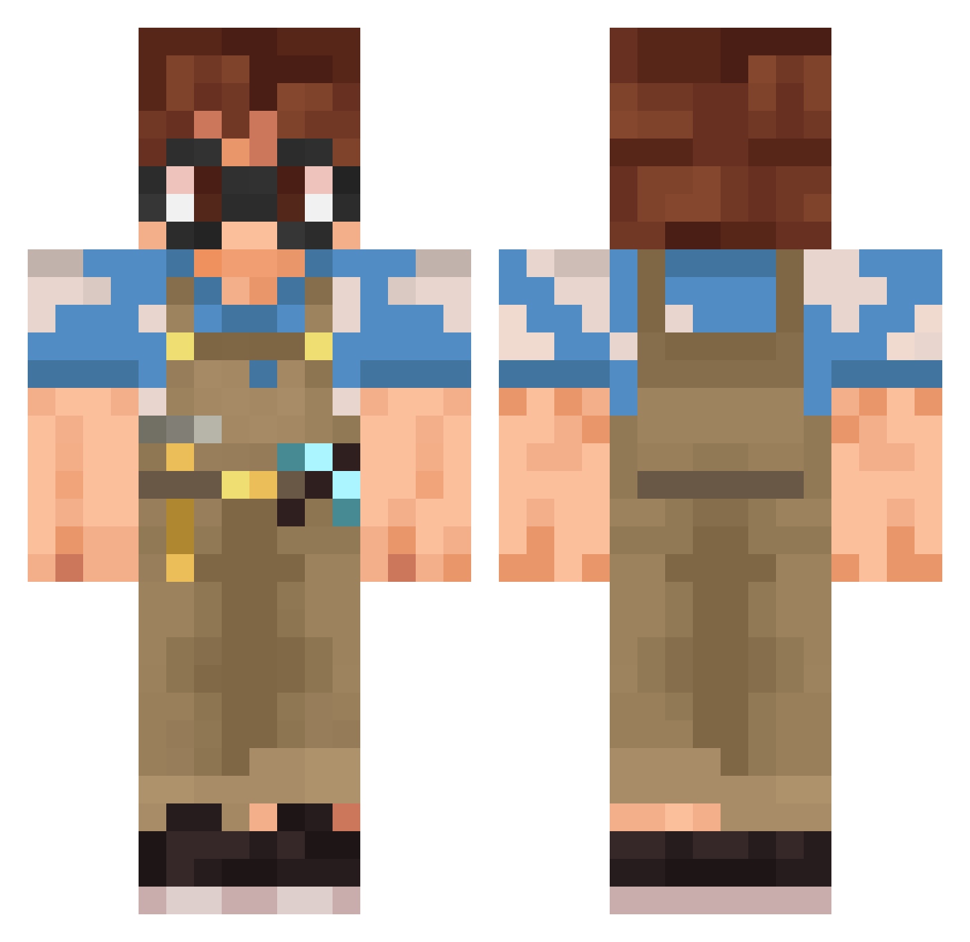 Straattegel2 Minecraft skin, front and back view