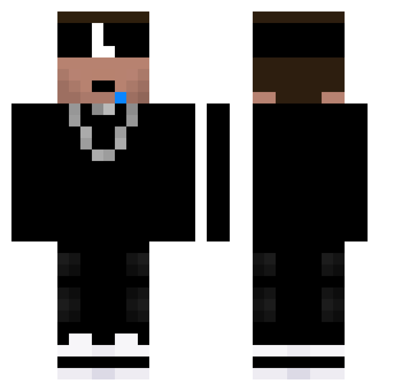 Aura_farOff Minecraft skin, front and back view