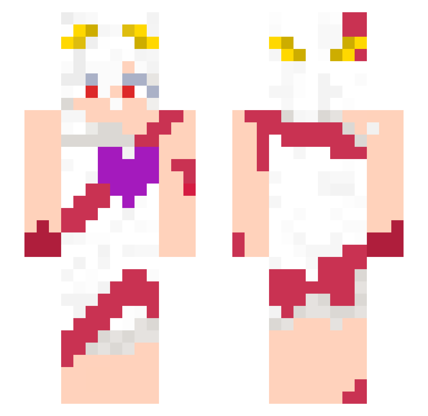 Mikowa_ Minecraft skin, front and back view