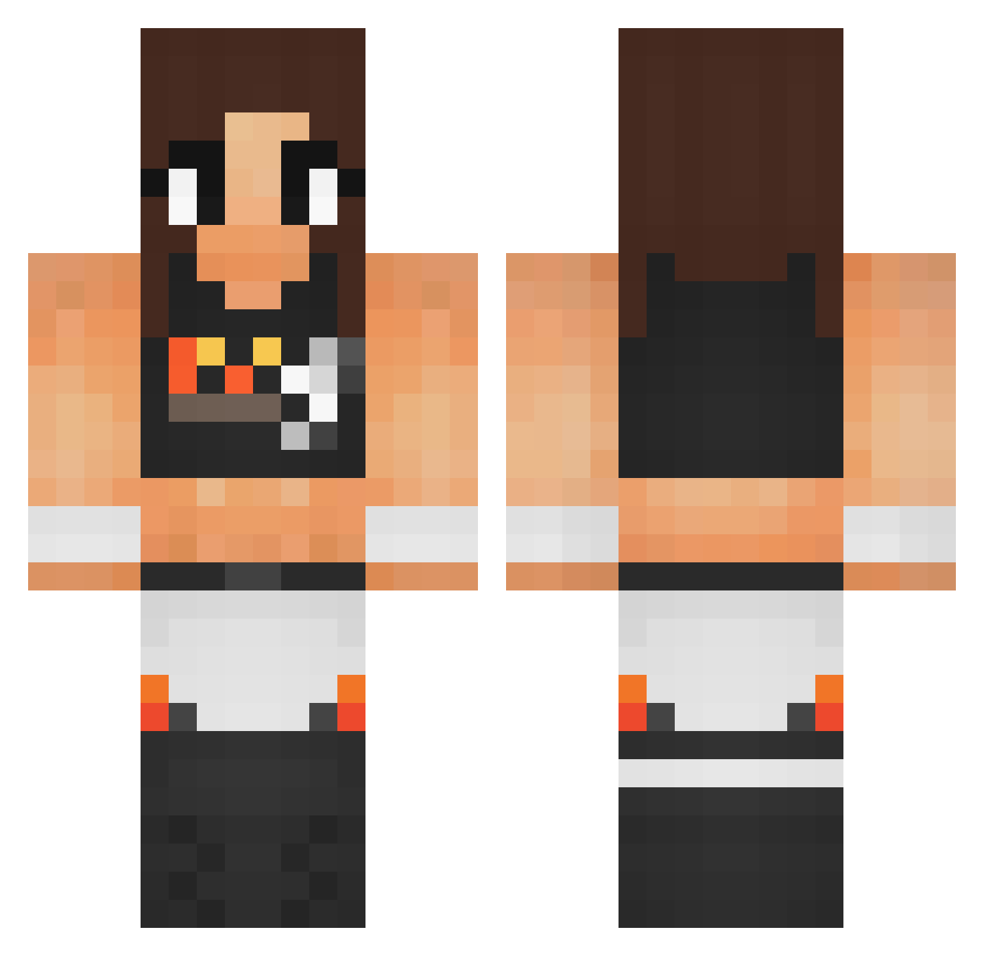 thelolcrewsj Minecraft skin, front and back view