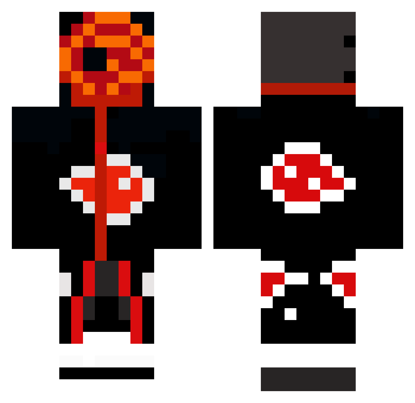 Elwizargg Minecraft skin, front and back view