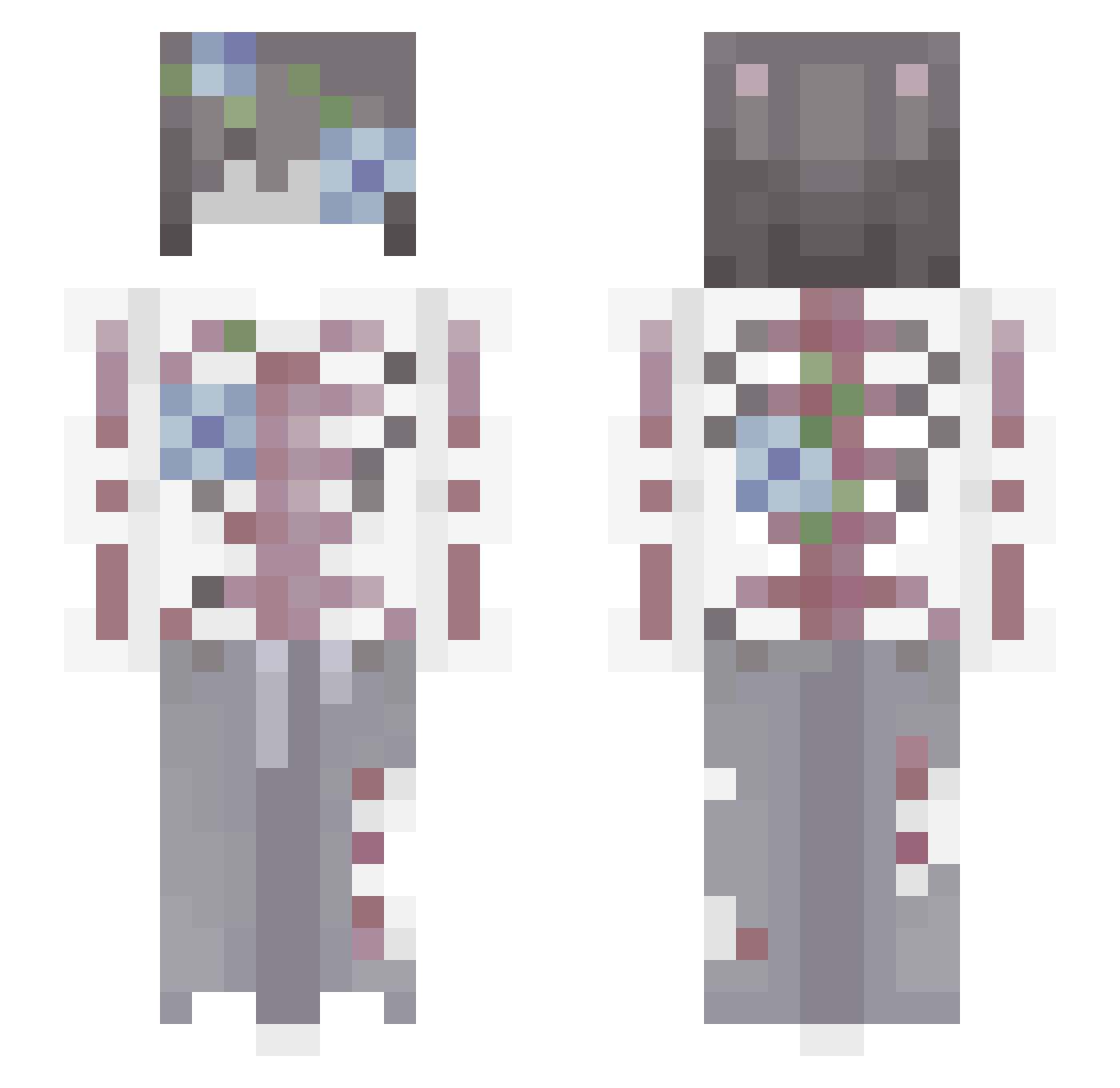 vBjorn Minecraft skin, front and back view