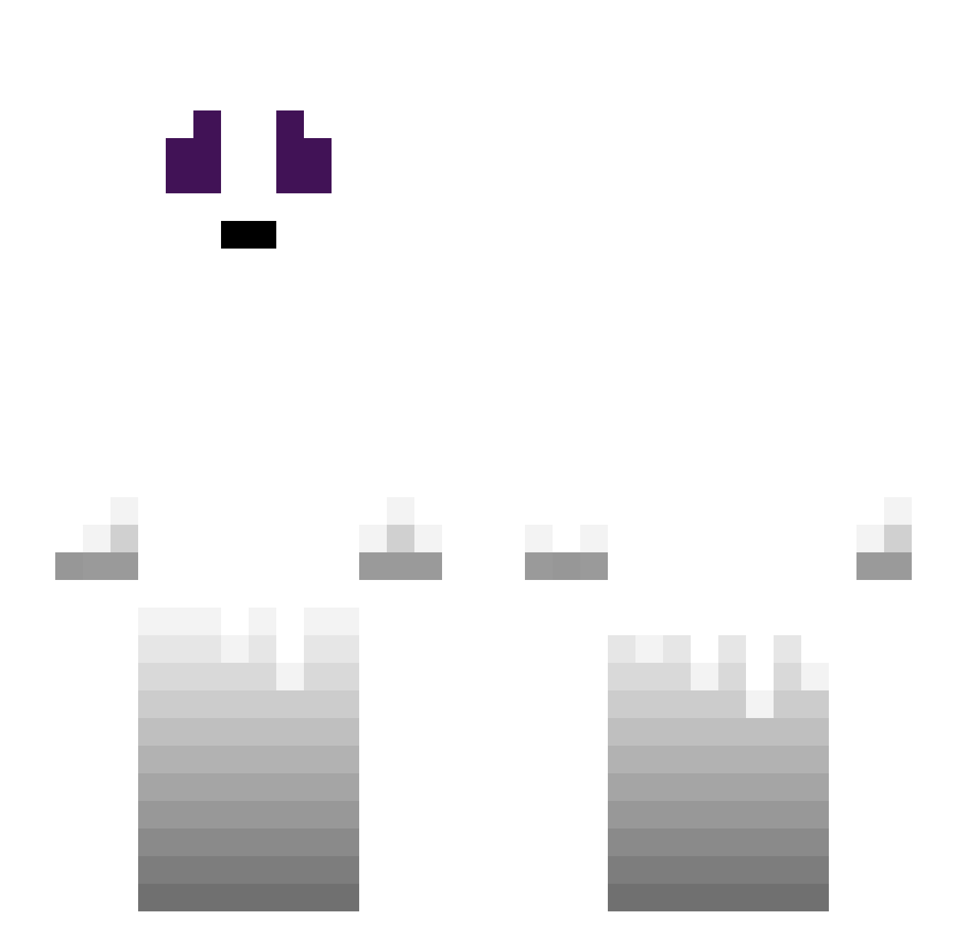 Ziafoo Minecraft skin, front and back view