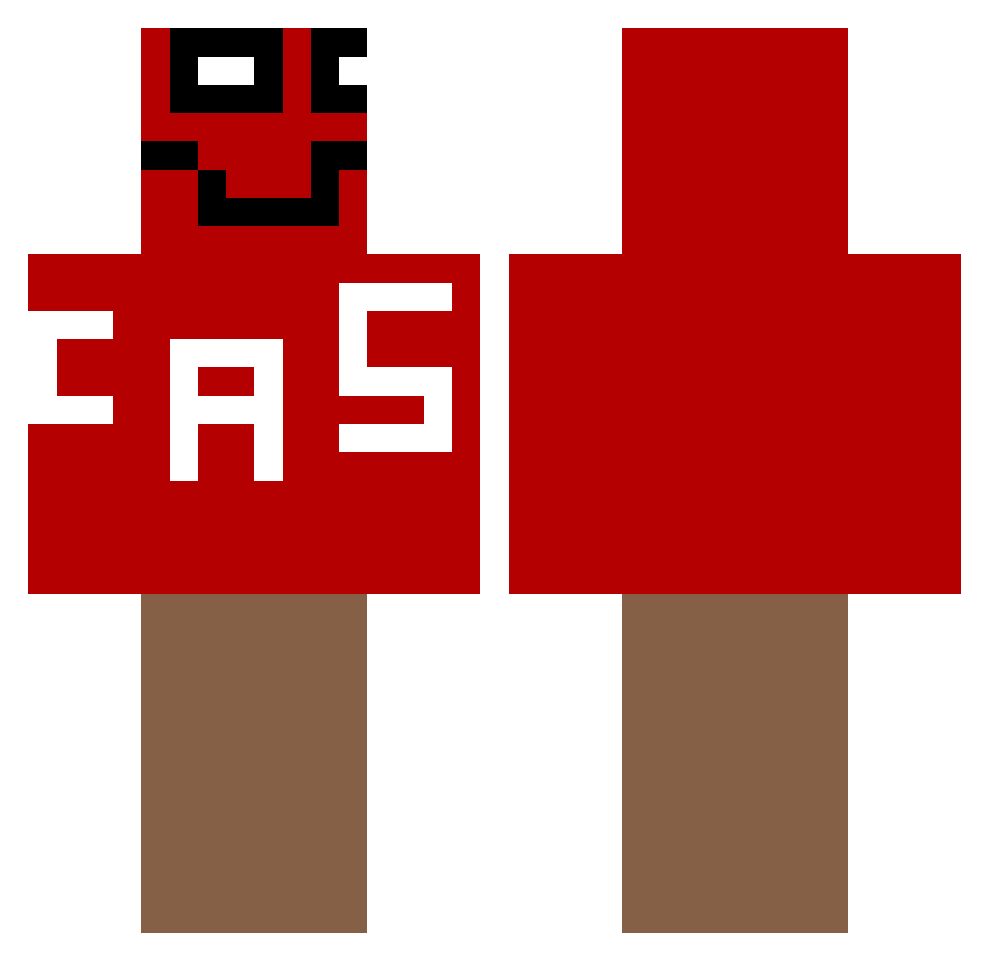 Vz2_ Minecraft skin, front and back view