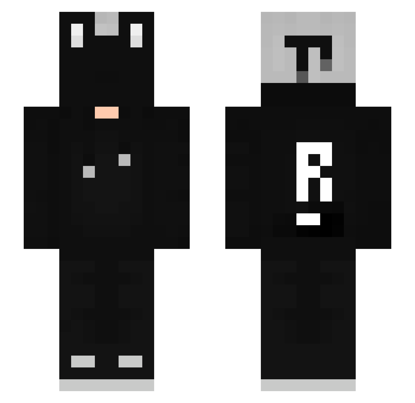 Xlopo Minecraft skin, front and back view