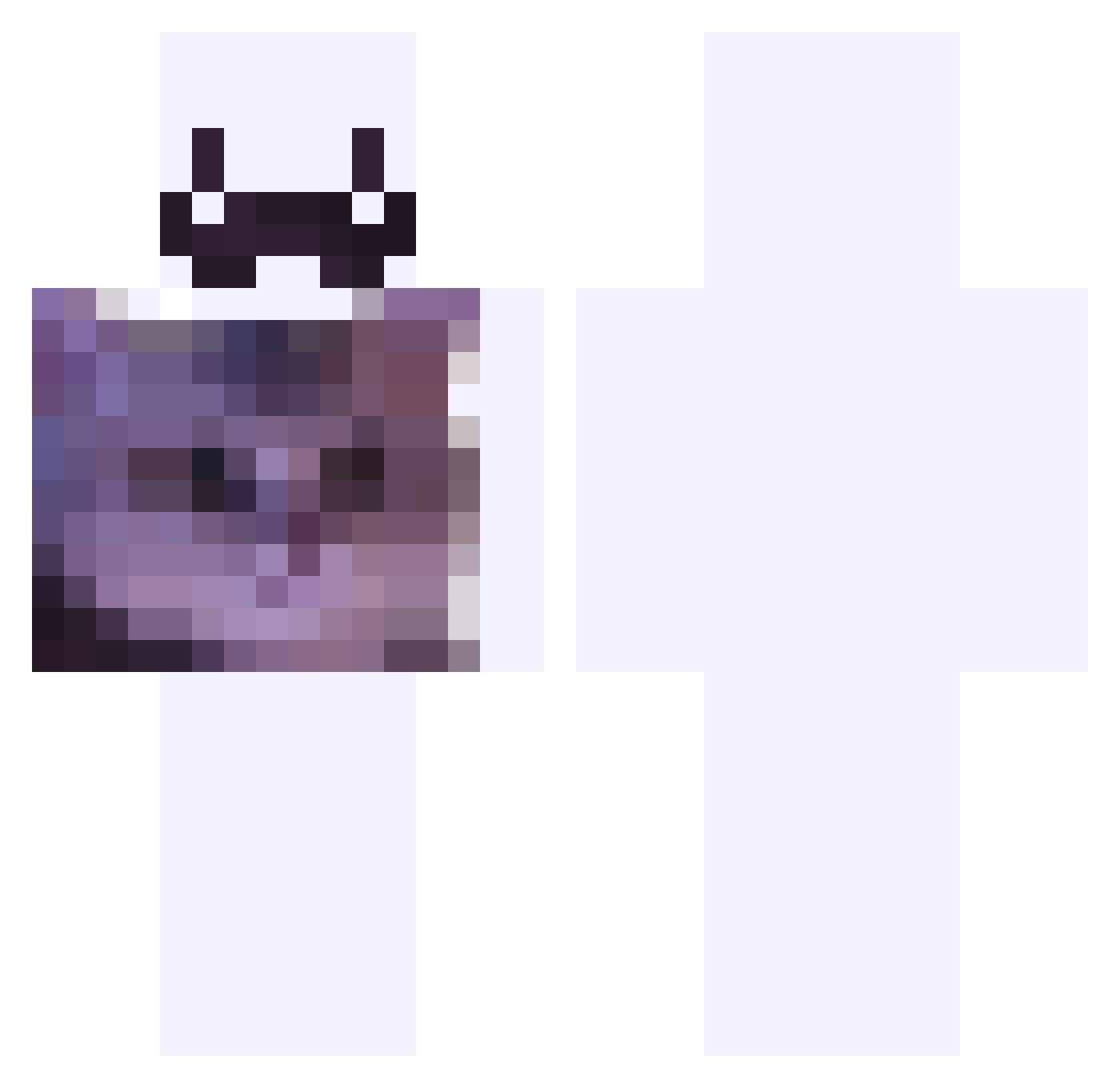 JY07 Minecraft skin, front and back view