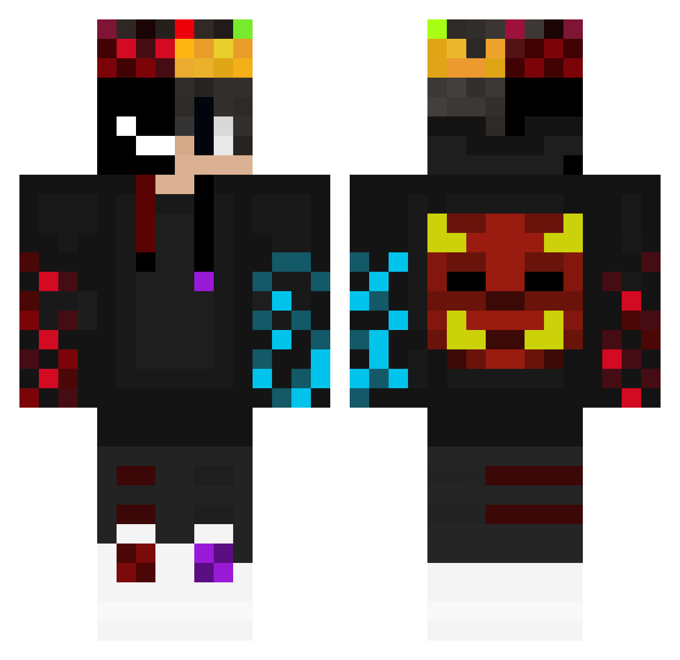 jeider21 Minecraft skin, front and back view