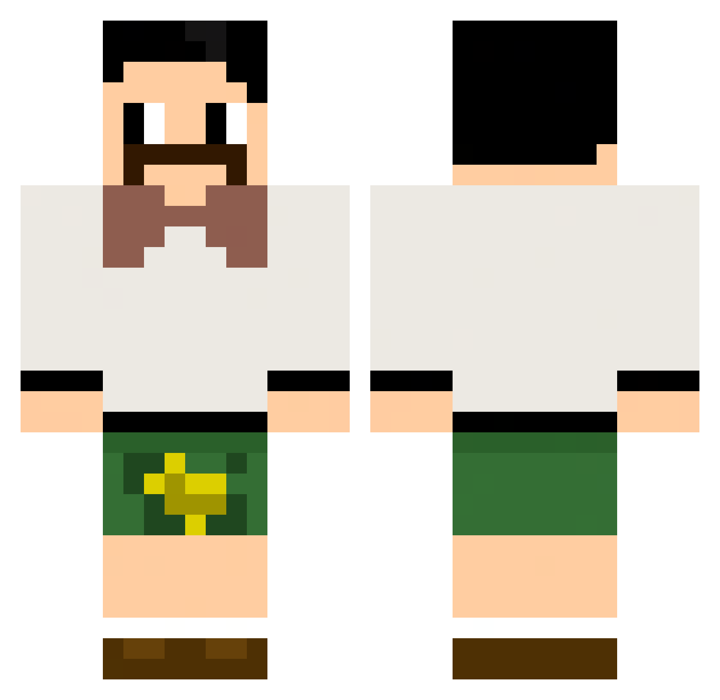 Harzh01 Minecraft skin, front and back view