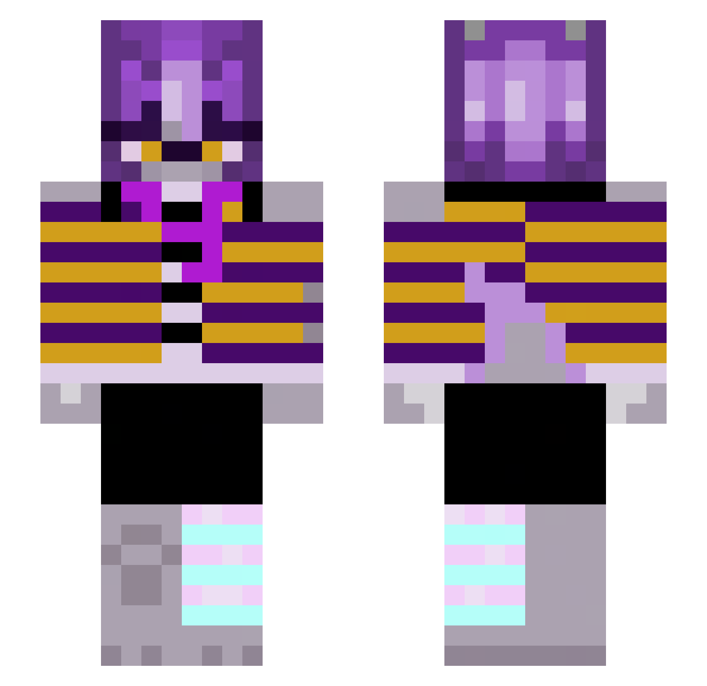 marihart Minecraft skin, front and back view