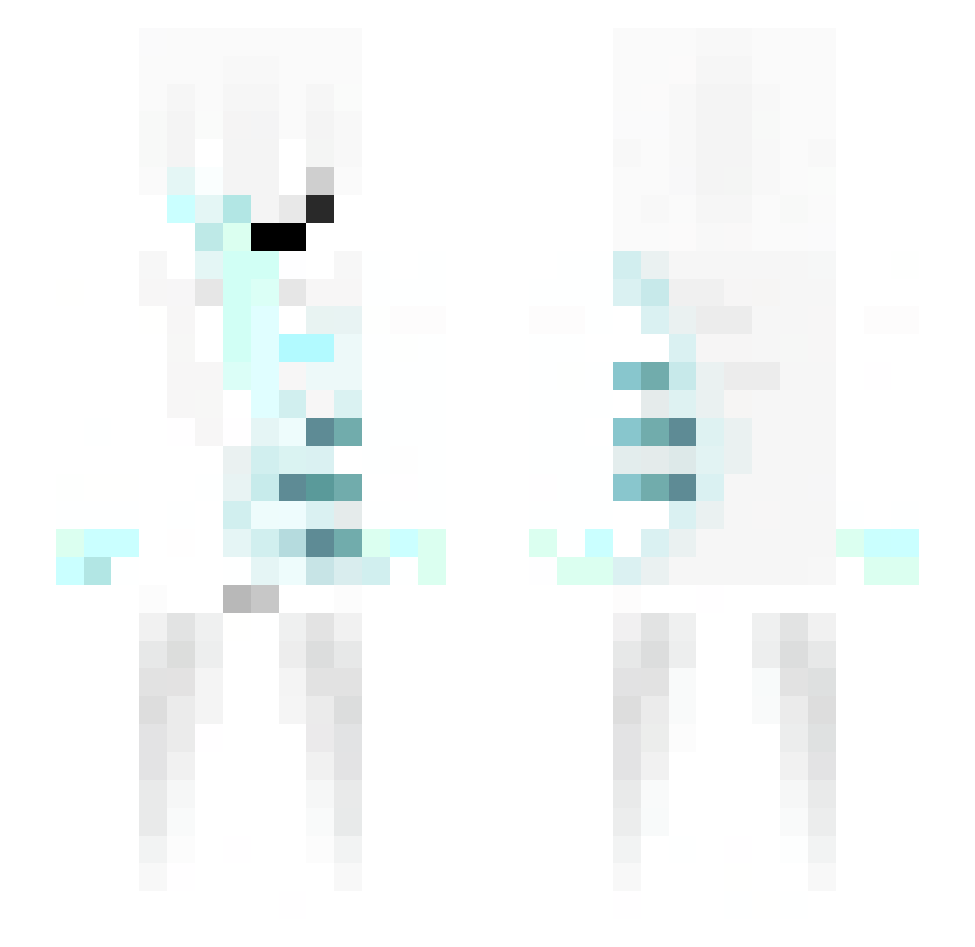 Kyl3st Minecraft skin, front and back view