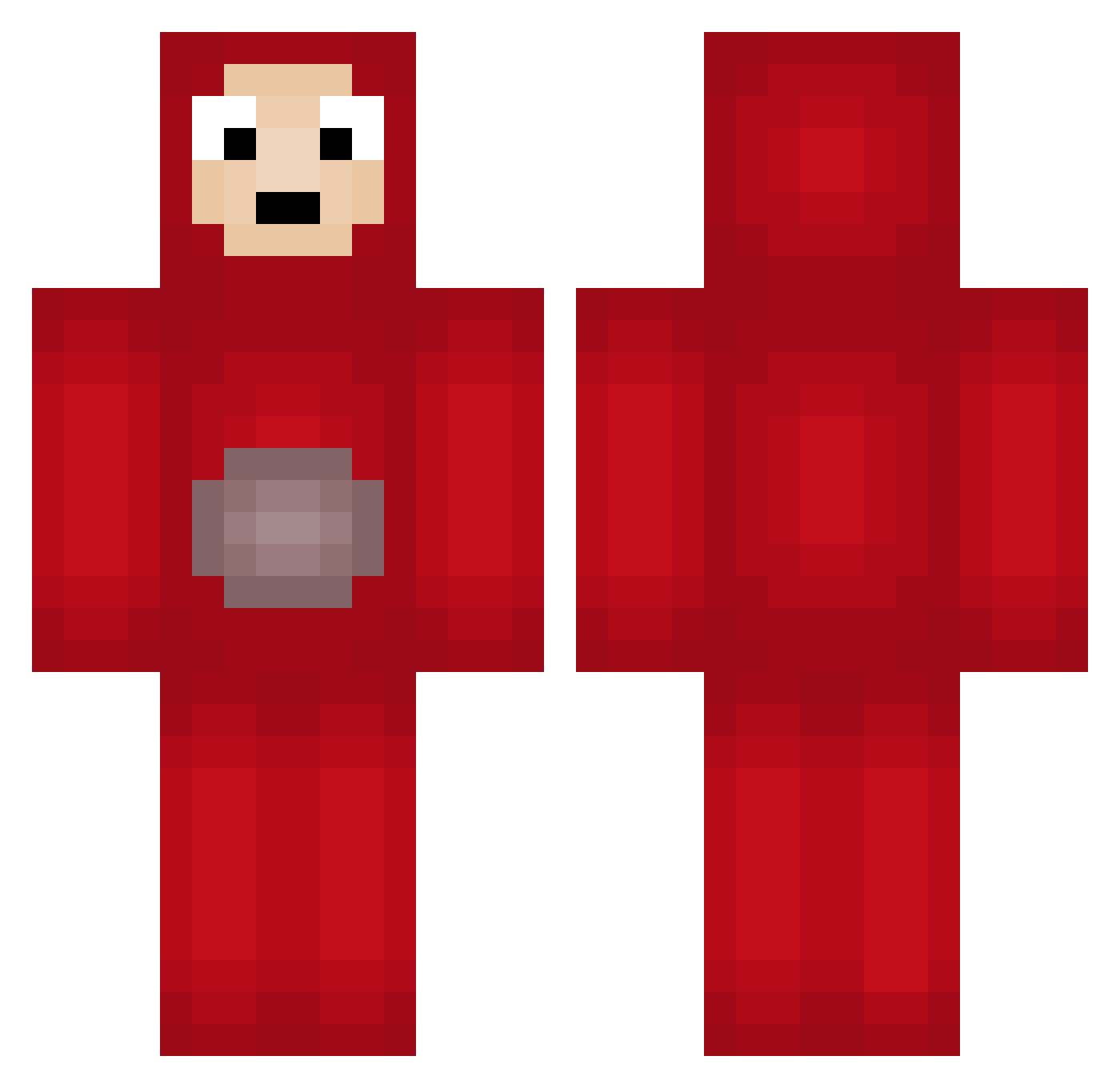 Pynesthor Minecraft skin, front and back view
