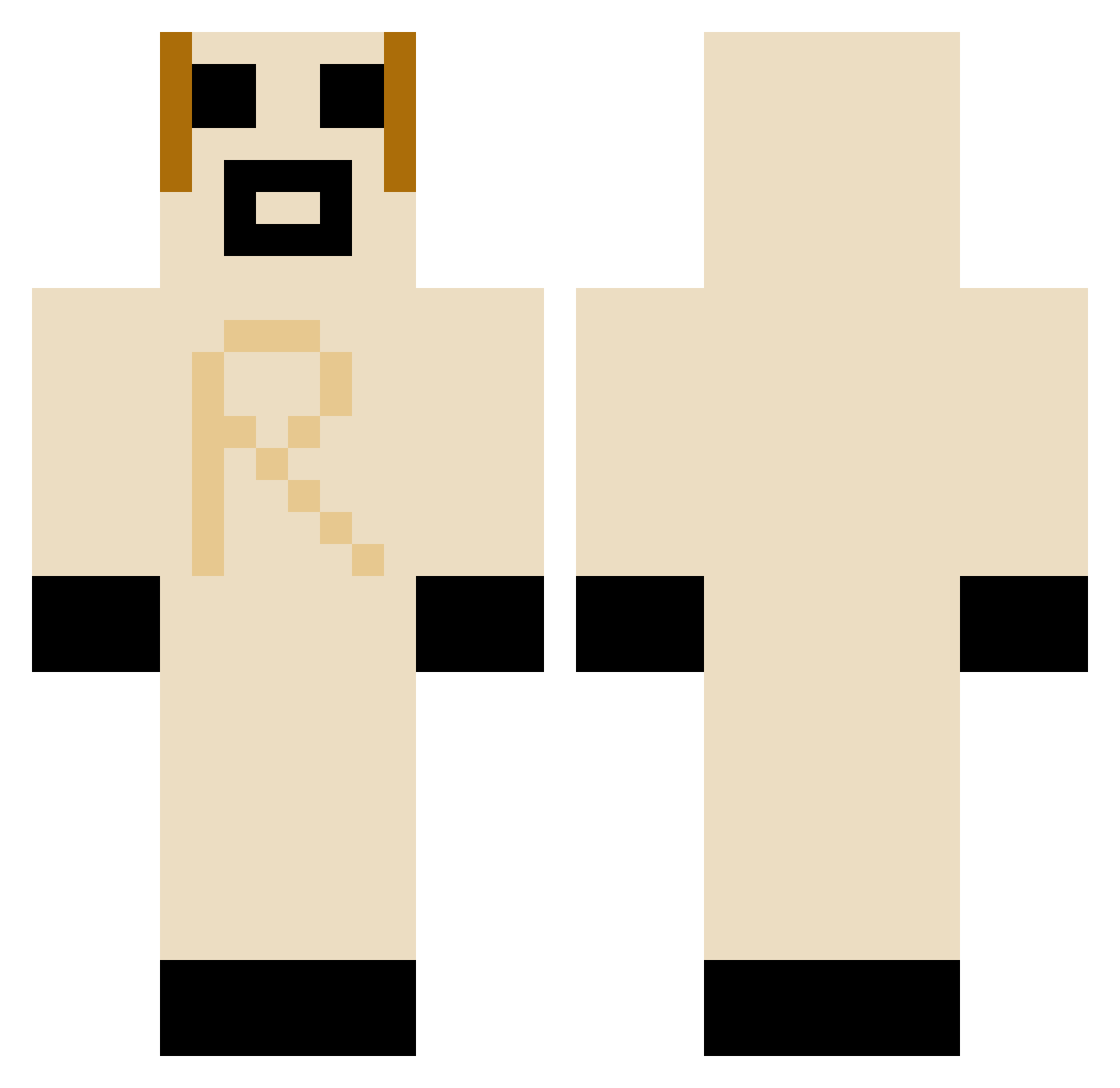 rrbros16 Minecraft skin, front and back view