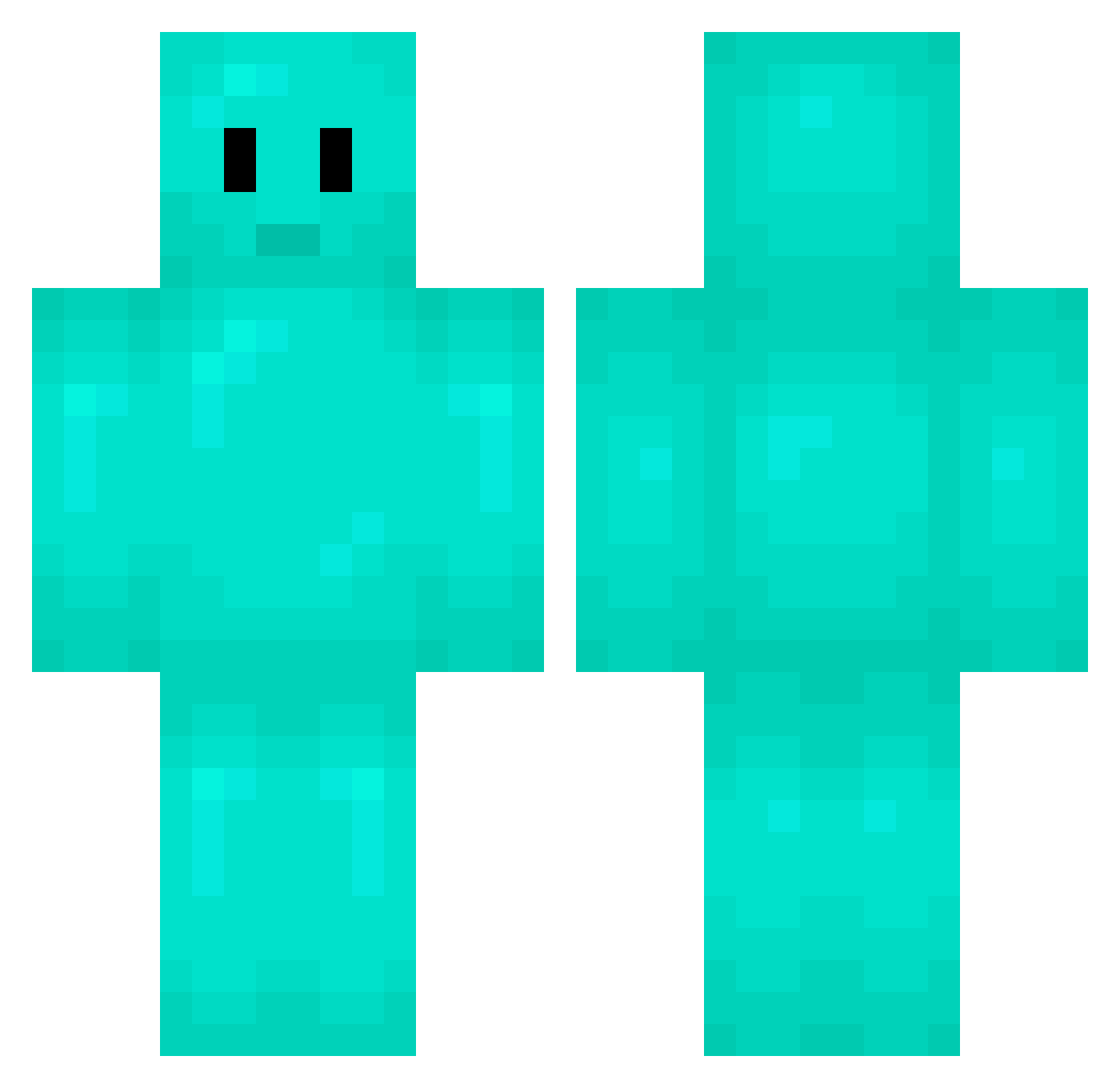 ixz Minecraft skin, front and back view