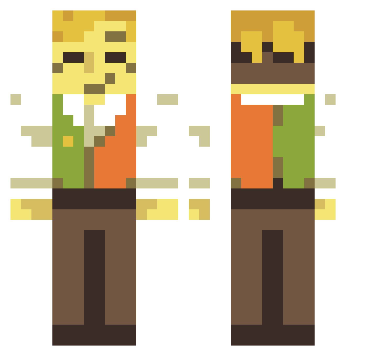mero101127 Minecraft skin, front and back view