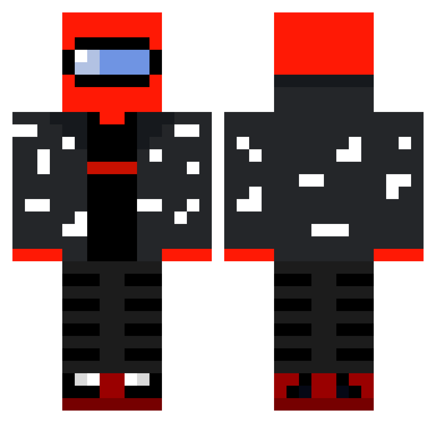 JMPMaurice Minecraft skin, front and back view